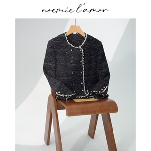 5573 暗夜流光粗纺小香风外套 Lucky 试穿S Real