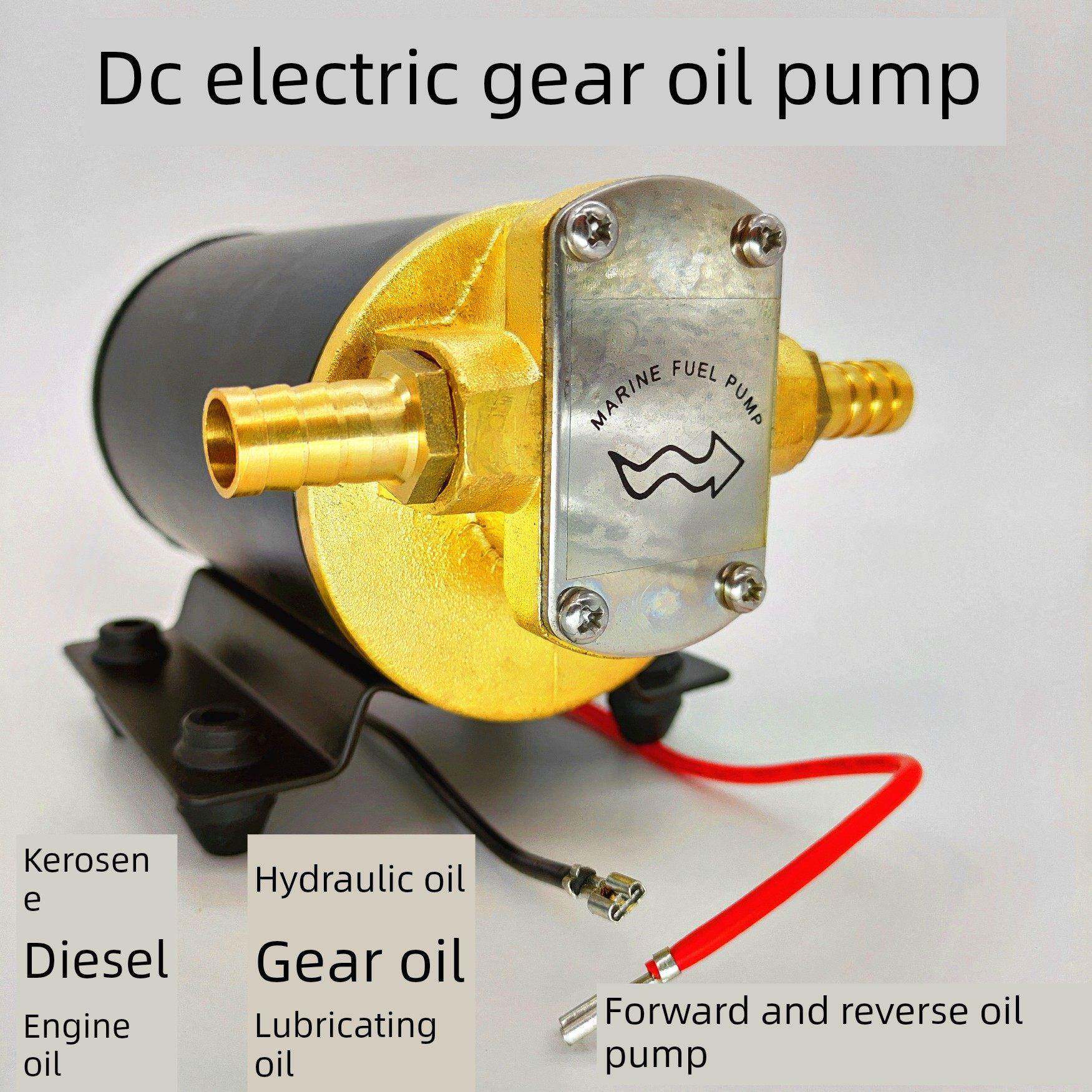 油泵24V直流齿轮油泵加油自吸柴油泵微型润滑油泵油泵水泵水泵水