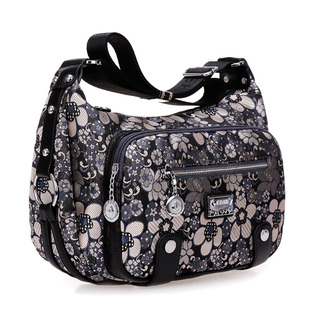 中年布包斜挎女妈妈简约帆布单肩包百搭牛津纺秋冬中老年女挎包包