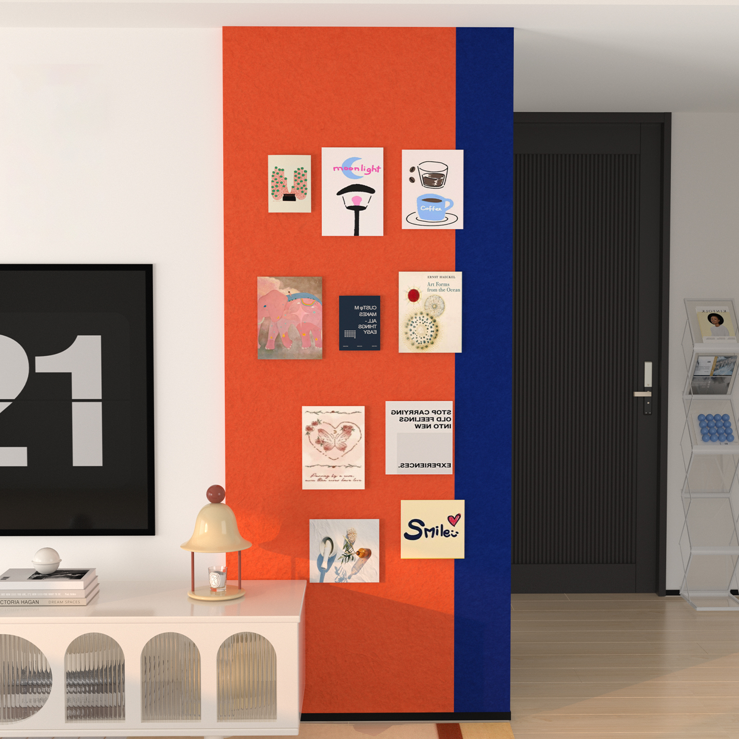 格里旺中古彩羊毛毡展示板