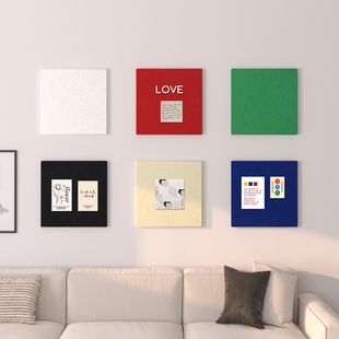 格里旺毛毡板多巴胺色块包豪斯客厅墙面装饰高级感沙发背景墙挂画免打孔不伤墙餐厅卧室展示板软木板愿景板
