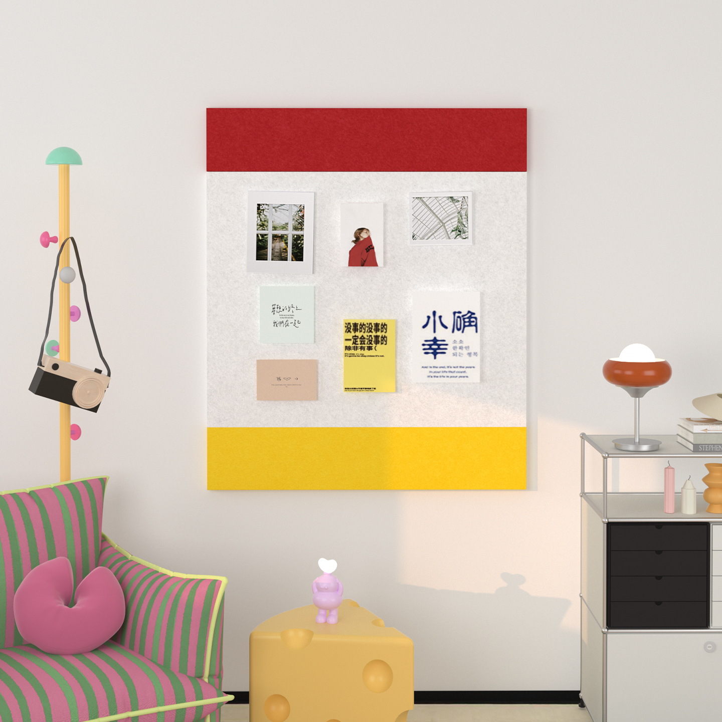 格里旺小众创意毛毡板照片墙