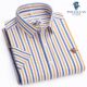 纯棉短袖 商务休闲条纹半袖 保罗夏季 短袖 全棉薄款 男士 衬衫 衬衣