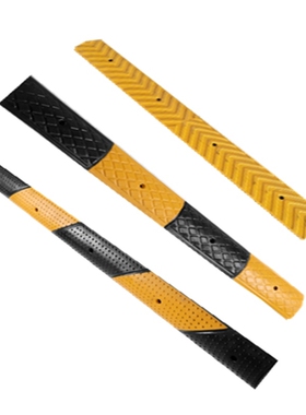 15公分宽橡胶减速带20cm宽微型缓冲带车位分割线防撞条斜纹黄黑款