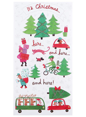 Hallmark贺曼贺卡 圣诞节贺卡1张装 9XMS6908