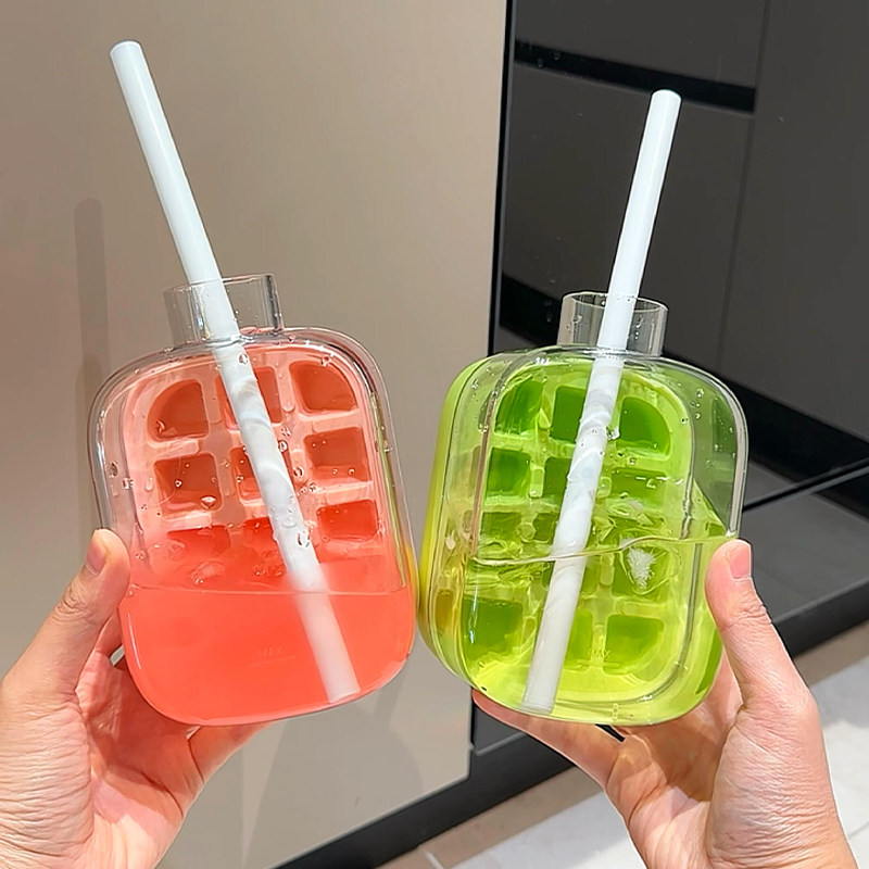 冰格吸管杯食品级水壶冰