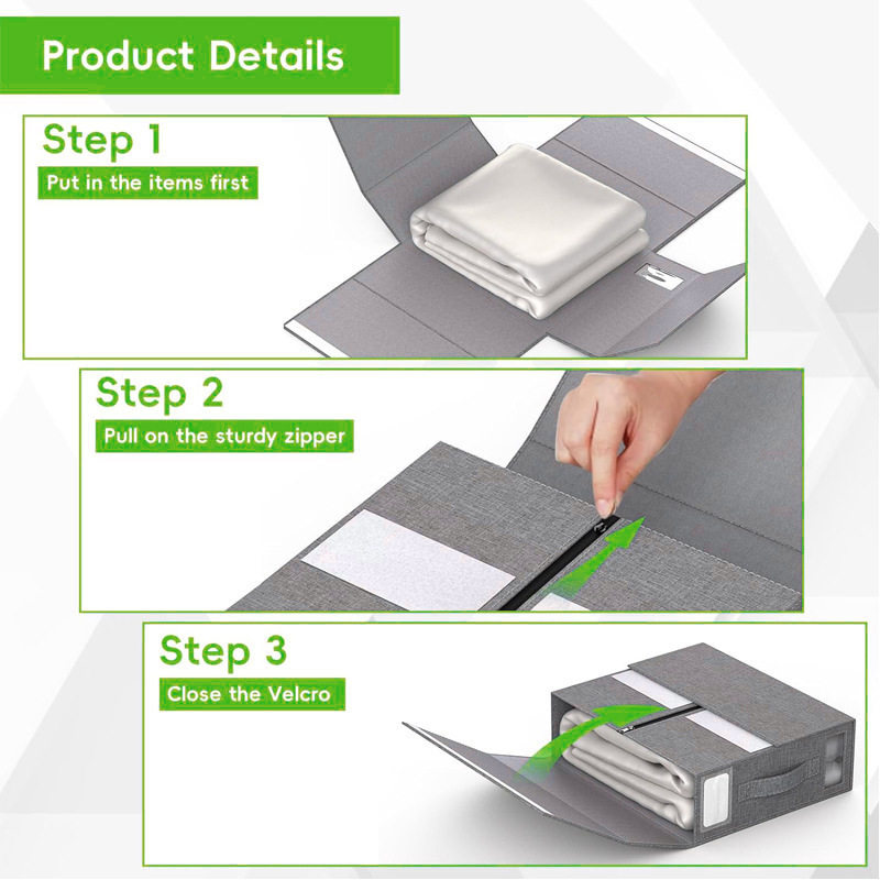 跨境亚马逊床单四件套收纳盒可折叠拉链整理可视窗大容量箱牛津布,收纳整理,其他收纳盒,淘宝优惠券,粉丝福利购,淘宝优惠卷