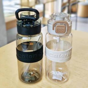 2025新款吸管塑料杯时尚简约运动水杯大容量学生便携杯子情侣水杯