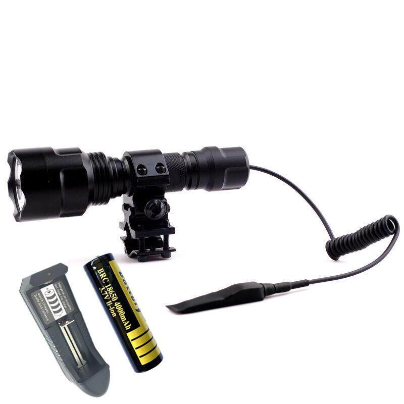 C8T6手电筒户外照明远射 手电筒装  LED铝强光战套术充c8 T6手电