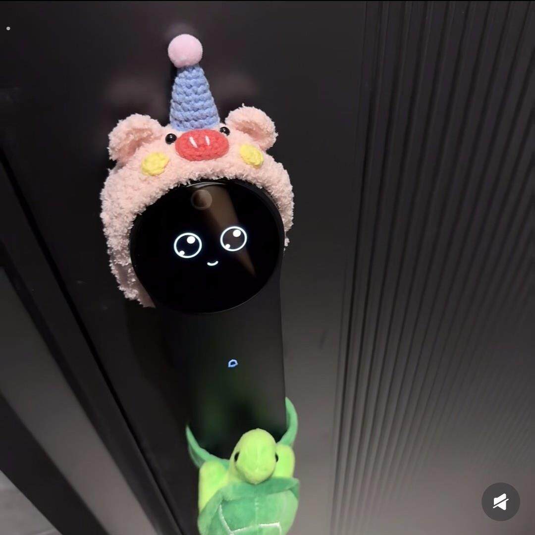 可爱指纹锁密码锁智能门锁防撞保护套防磕碰新家好物入户门装饰
