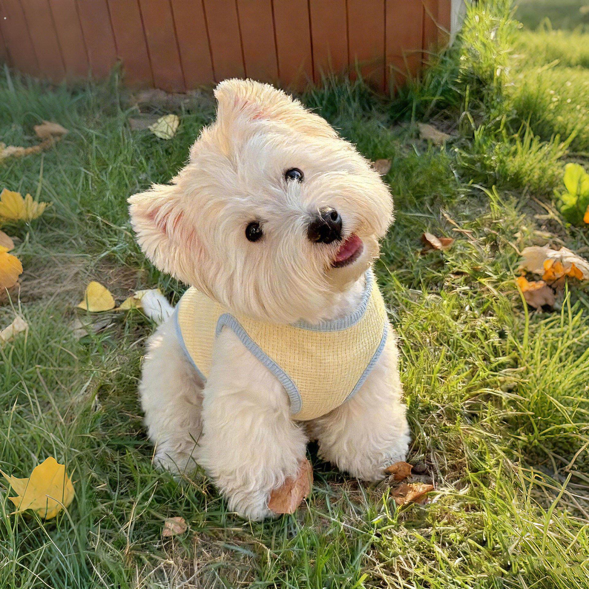 狗狗衣服小型犬春夏季背心牵引绳马甲外出休闲凉凉衣宠物防掉毛