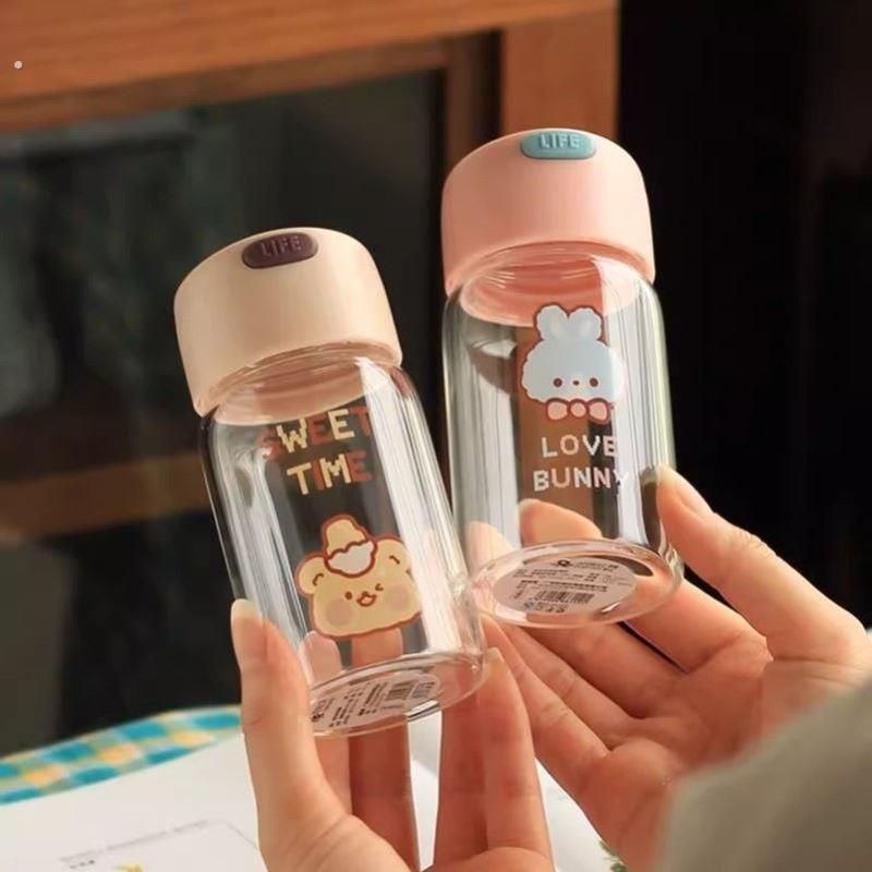 迷你小容量便携水杯150ml可爱超萌玻璃杯小巧少女透明小号口袋杯