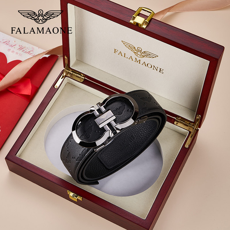 falamaone男士皮带真皮男奢侈品名牌新款大牌腰带生日情人节礼物