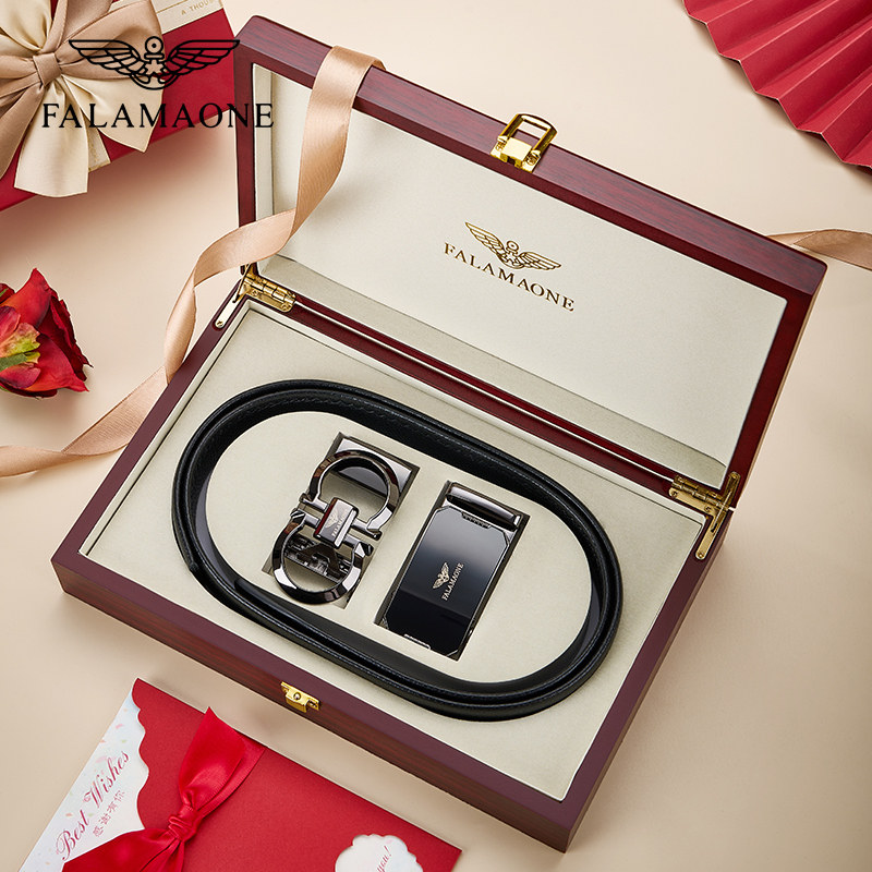 【生日礼物】皮带男双扣真皮奢侈品牌高级男士新款腰带高档裤带