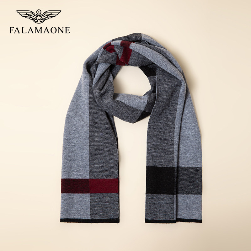 falamaone新款奢侈品格子围巾护颈保暖高级感情侣生日礼物送男友