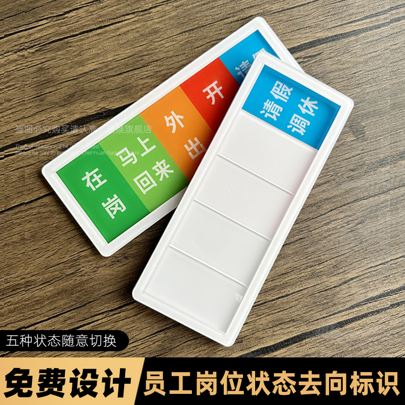 员工岗位去向牌状态标识亚克力