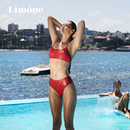 聚拢度假泳衣 细肩带中腰运动分体比基尼三点式 新款 Limone2022春季