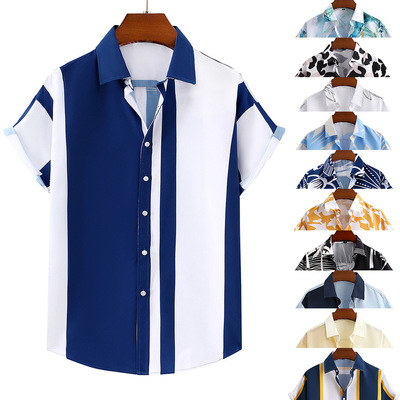 Men Hawaiian Shirt Beach 2022 Man Shirts Streetwear Blouse