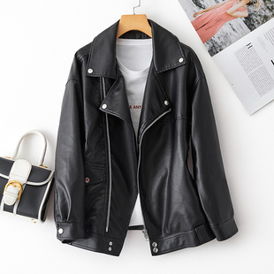 Leather Jacket Autumn Loose Faux Coat Outerwear外套 Women