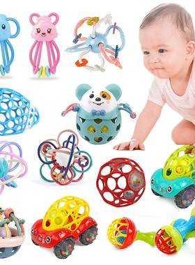 Newborn Games Baby Toys 0 12 Months Soft Baby Teether Rattle