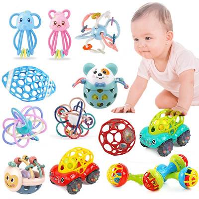 Newborn Games Baby Toys 0 12 Months Soft Baby Teether Rattle