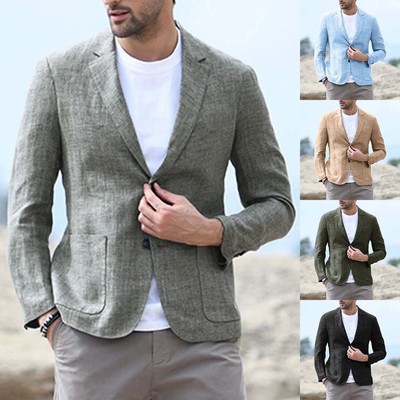 linen summer mens clothes blazer suit jacket for men jackets