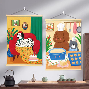 ins多巴胺系挂画烘焙奶茶店甜品咖啡店儿童房卧室布置装饰画