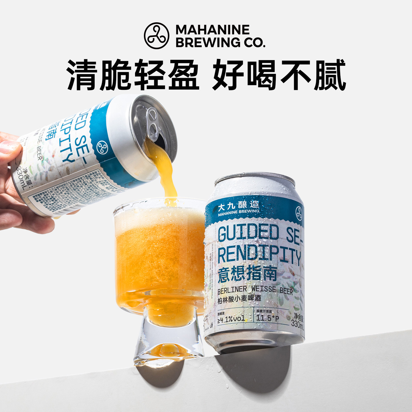 大九酿造意想指南柏林酸小麦啤酒330ml*2罐装国产精酿金桔柠檬