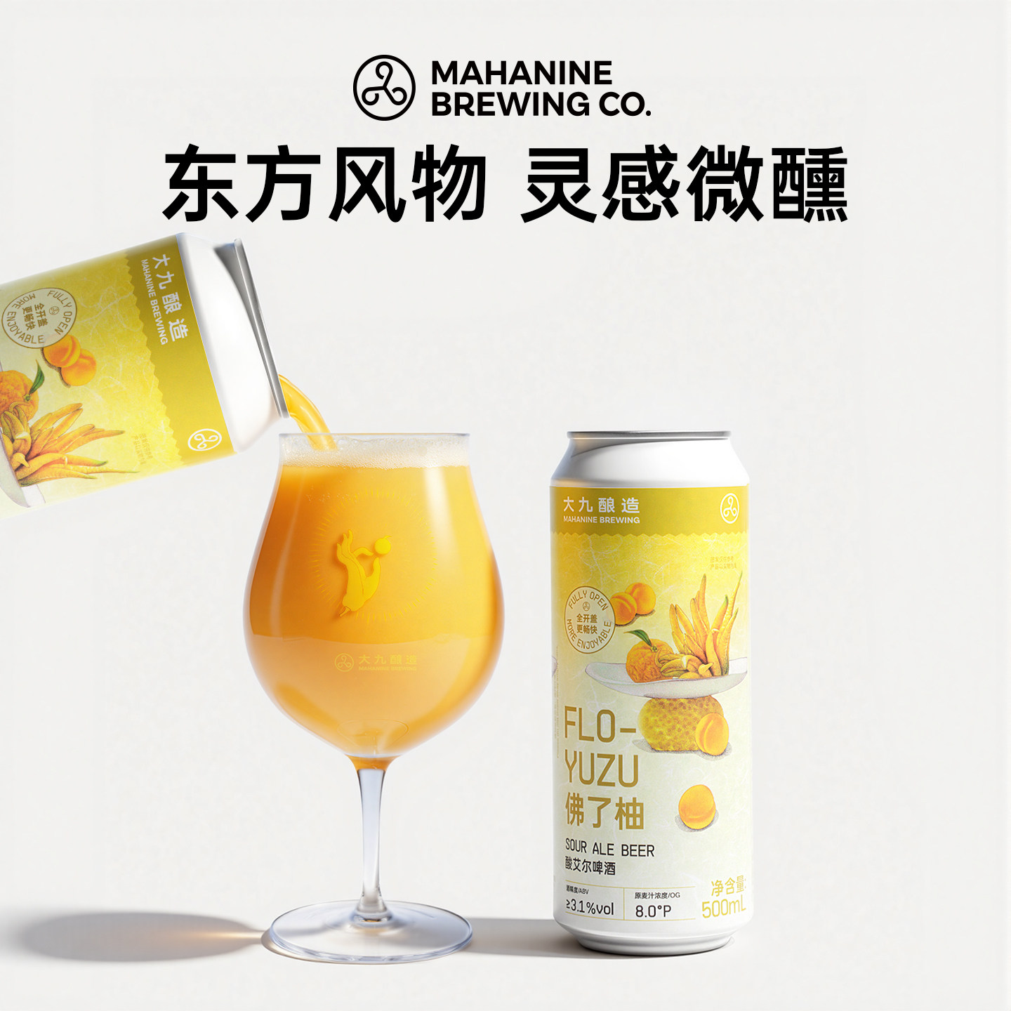 大九酿造佛了柚酸艾尔啤酒国产精酿大罐全开口鲜啤500ml*2罐装