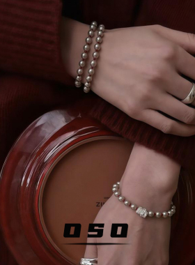 浮白双层手链高级感精致手串轻奢小众设计红色本命年手饰女