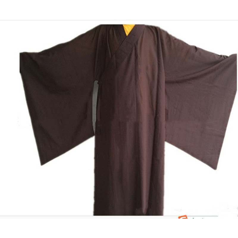 适用台湾海青居士服长袍男女夏季和尚衣服不透明大褂长褂僧a1035