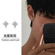 无耳洞北极星耳夹男个性 潮流磁吸锆石耳钉耳环单只男网红假耳钉