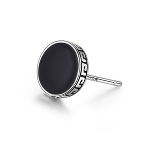 耳环男2024年新款潮长城纹纯银单只耳饰女潮流个性男款网红耳钉男