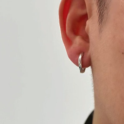 莫比乌斯耳夹男可调整螺丝耳环男无耳洞痞帅高级感免打孔耳夹耳饰