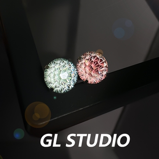 烟花切耳钉男养耳洞耳骨钉男生耳蜗钉小众高级感耳环锆石潮流耳饰