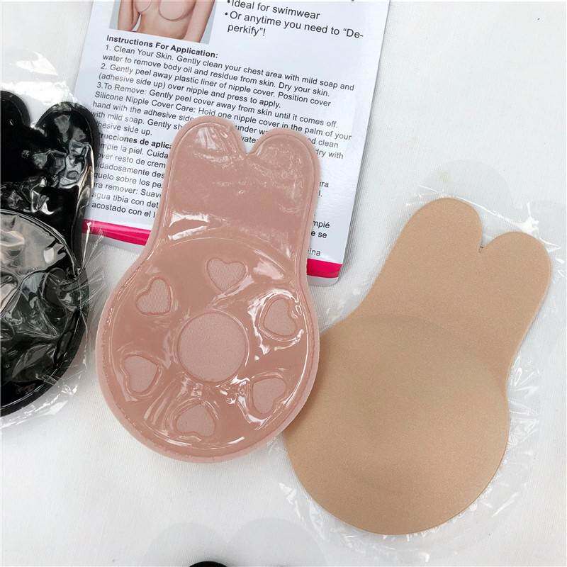 婚纱拍照防凹点沙滩硅胶粘贴隐形乳贴可爱兔子防滑无肩带文胸Bras