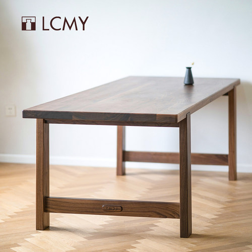柚木黑胡桃穿带榫大台面原木LCMY