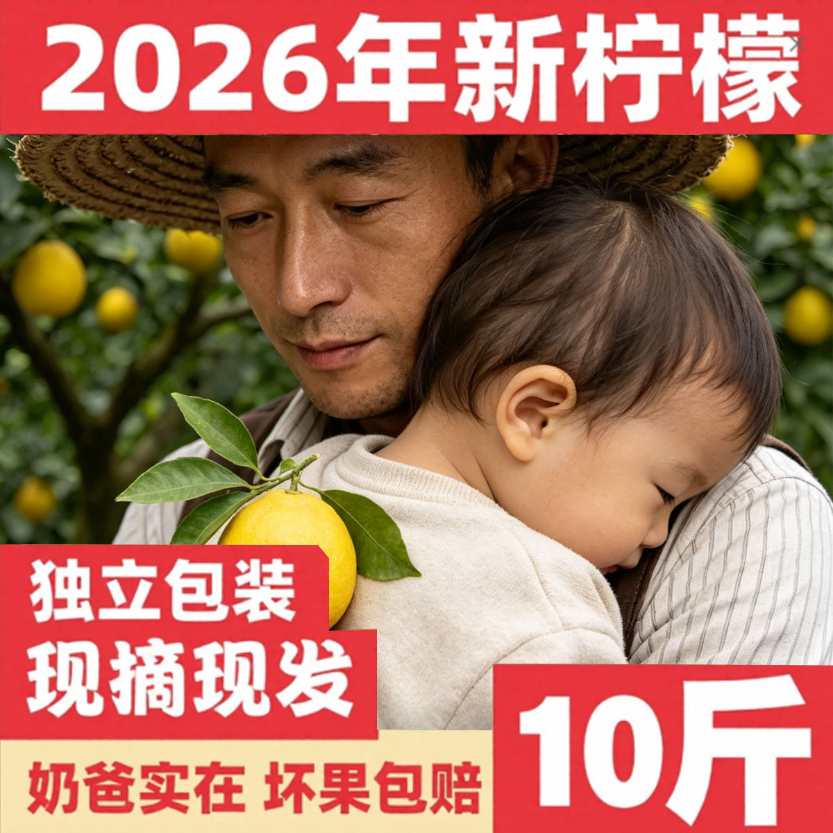 安岳老树黄柠檬新鲜现摘皮薄多汁