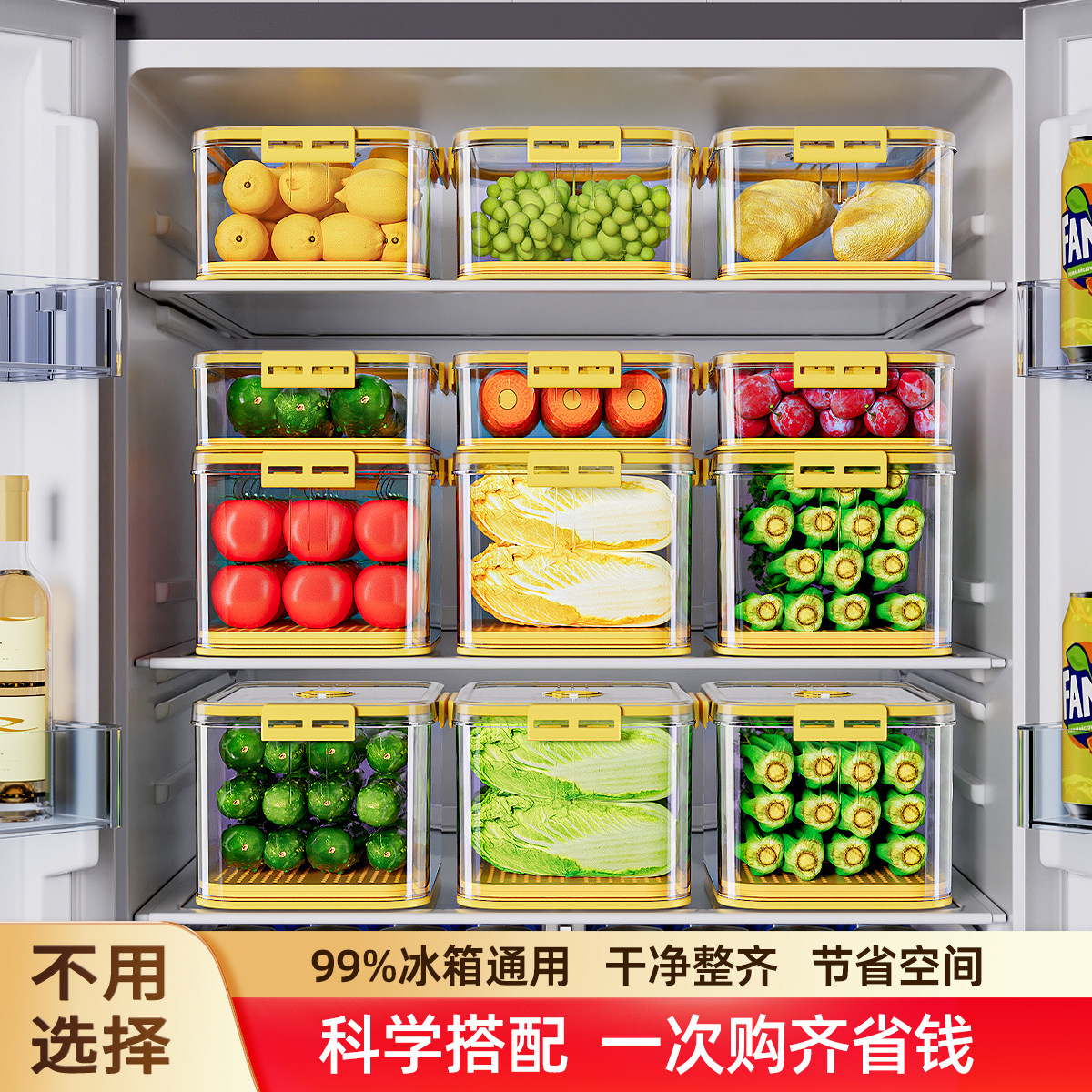 冰箱用鸡蛋收纳盒食品级冷冻保鲜盒蔬菜水果葱姜蒜专用冰箱整理盒