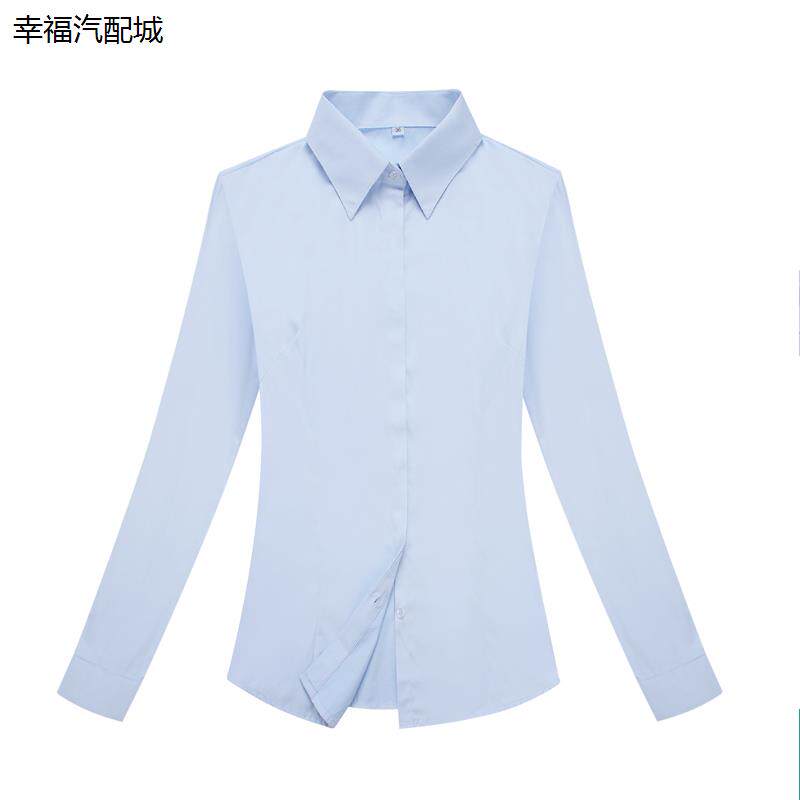 工作服夏季女长袖短袖衬