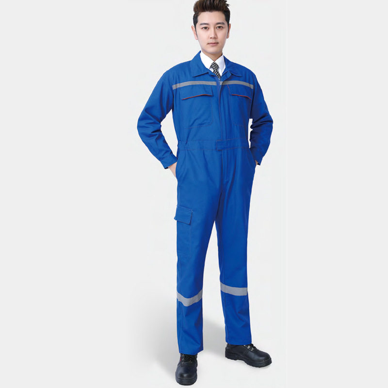 春秋连体工作服反光条工