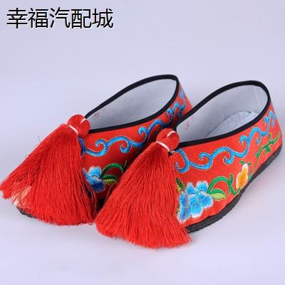 戏曲戏剧彩鞋女绣花平底