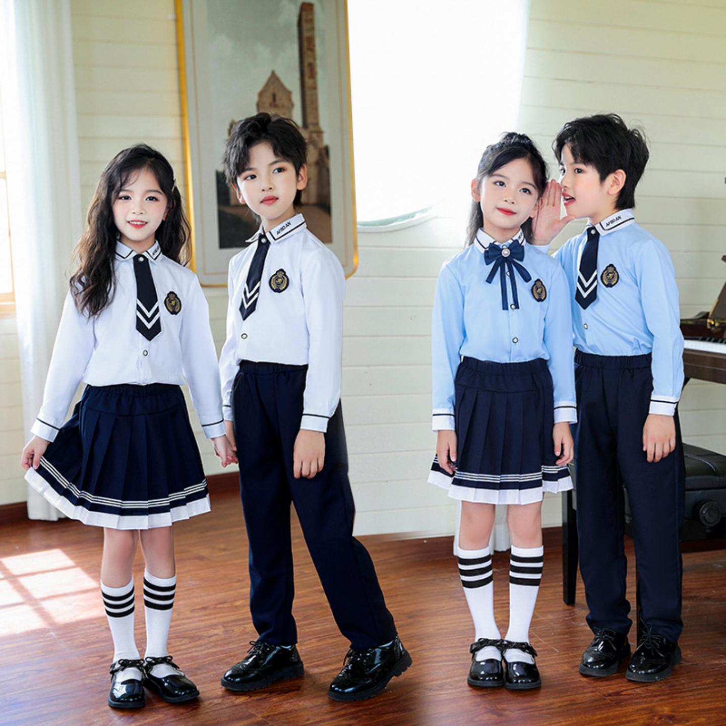 严选幼儿园园服学生校服班服学院风朗诵儿童舞台表演服合唱演出服