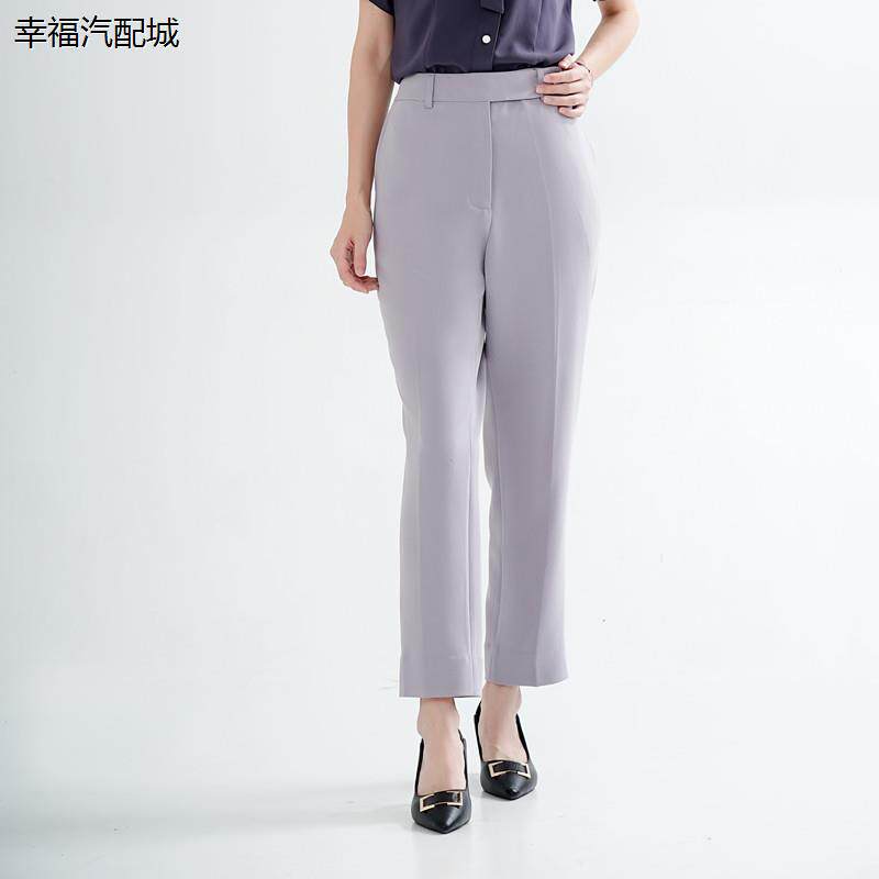 招行春夏行服裤子女新款灰紫