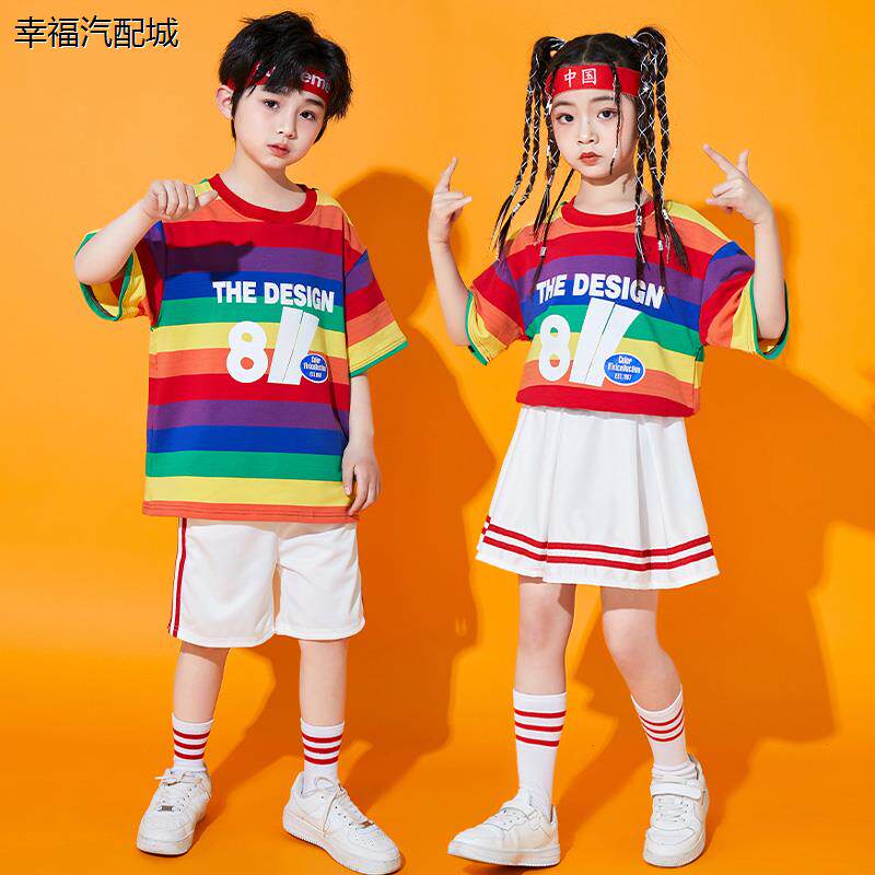 儿童啦啦队演出服小学生