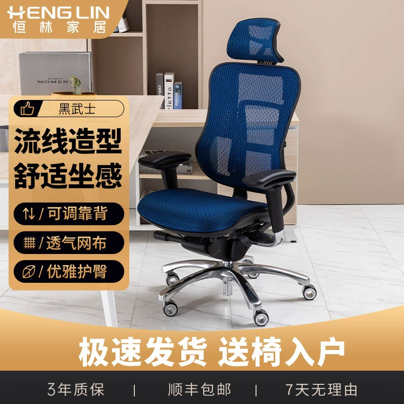 恒林黑武士人体工学椅电脑椅家用办公椅舒适可躺老板椅子电竞座椅