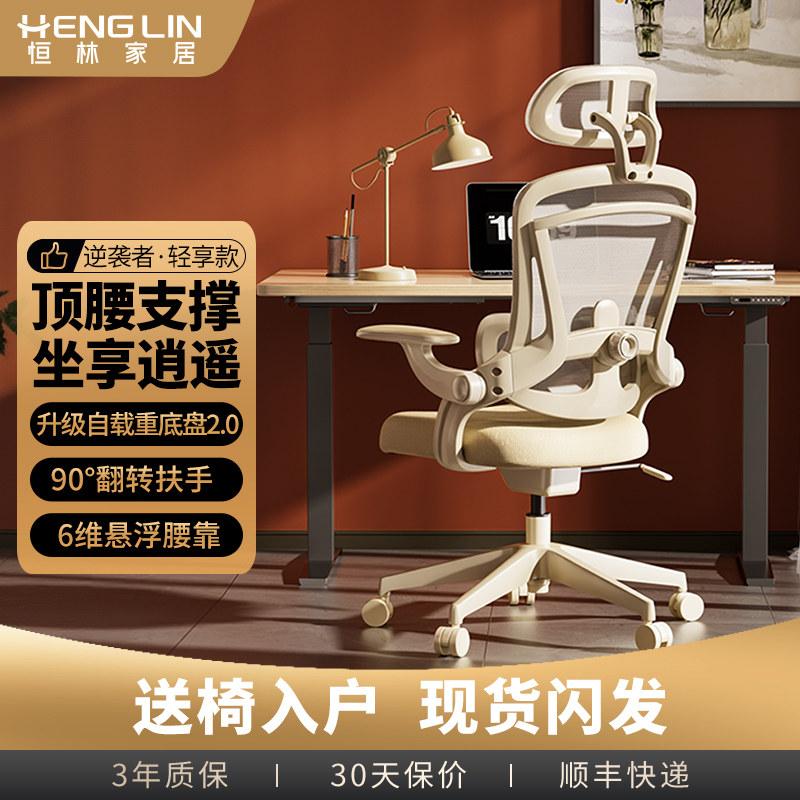 恒林逆袭者人体工学椅电脑椅舒适久坐办公椅家用写字椅