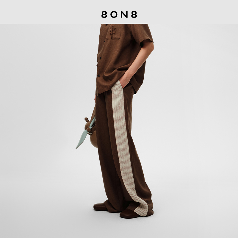 8ON8水洗拼接简约休闲裤