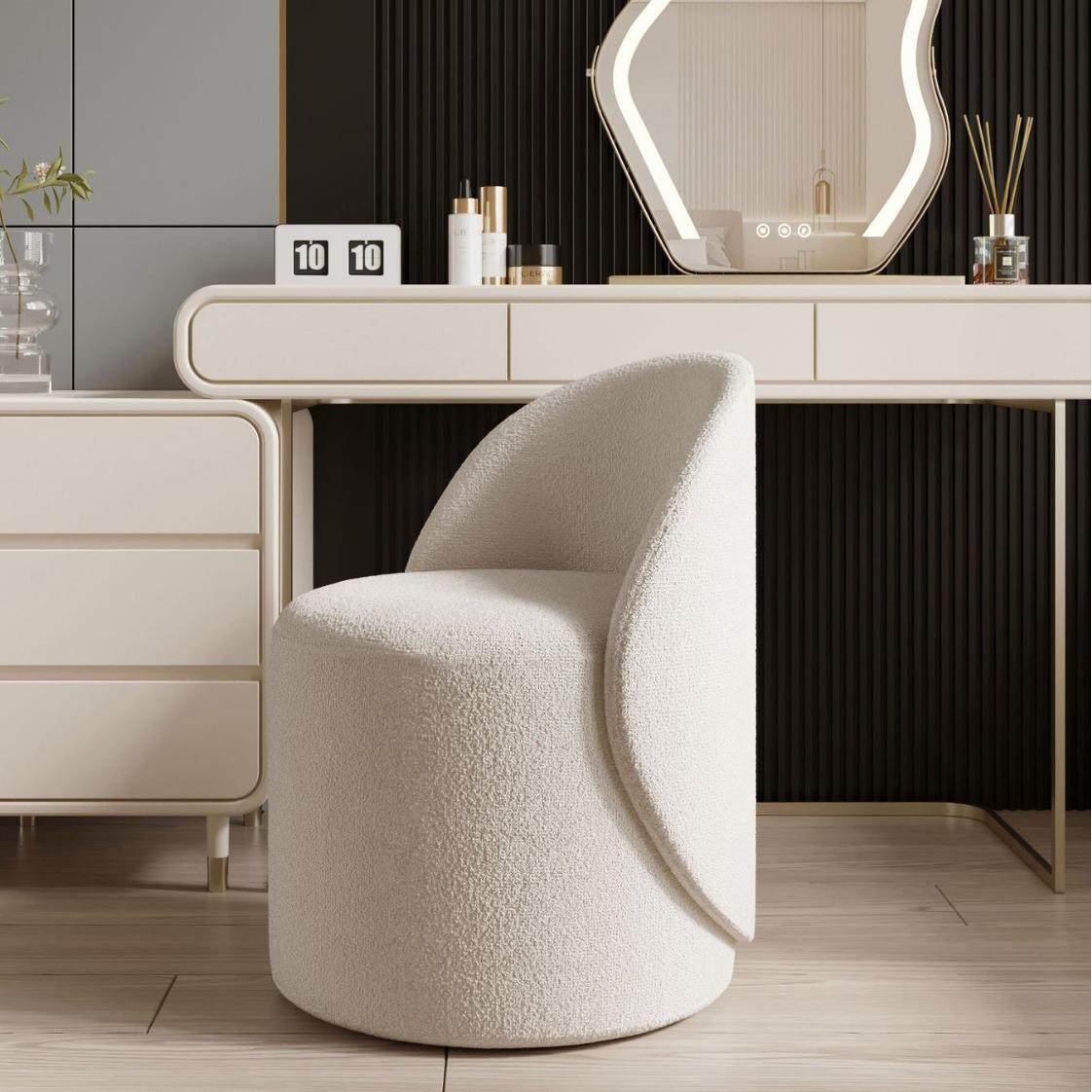 卧室梳妆凳旋转轻奢化妆凳家用网红椅子现代靠背书桌梳妆台凳拉车,五金/工具,草坪网/草坪墙/工地围挡草坪,淘宝优惠券,粉丝福利购,淘宝优惠卷