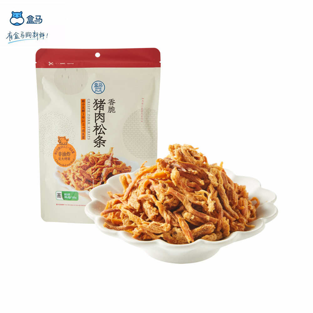 盒马香脆猪肉松条100g猪肉条即食零食猪肉干熟食小吃独立小包装,零食/坚果/特产,猪肉类,淘宝优惠券,粉丝福利购,淘宝优惠卷